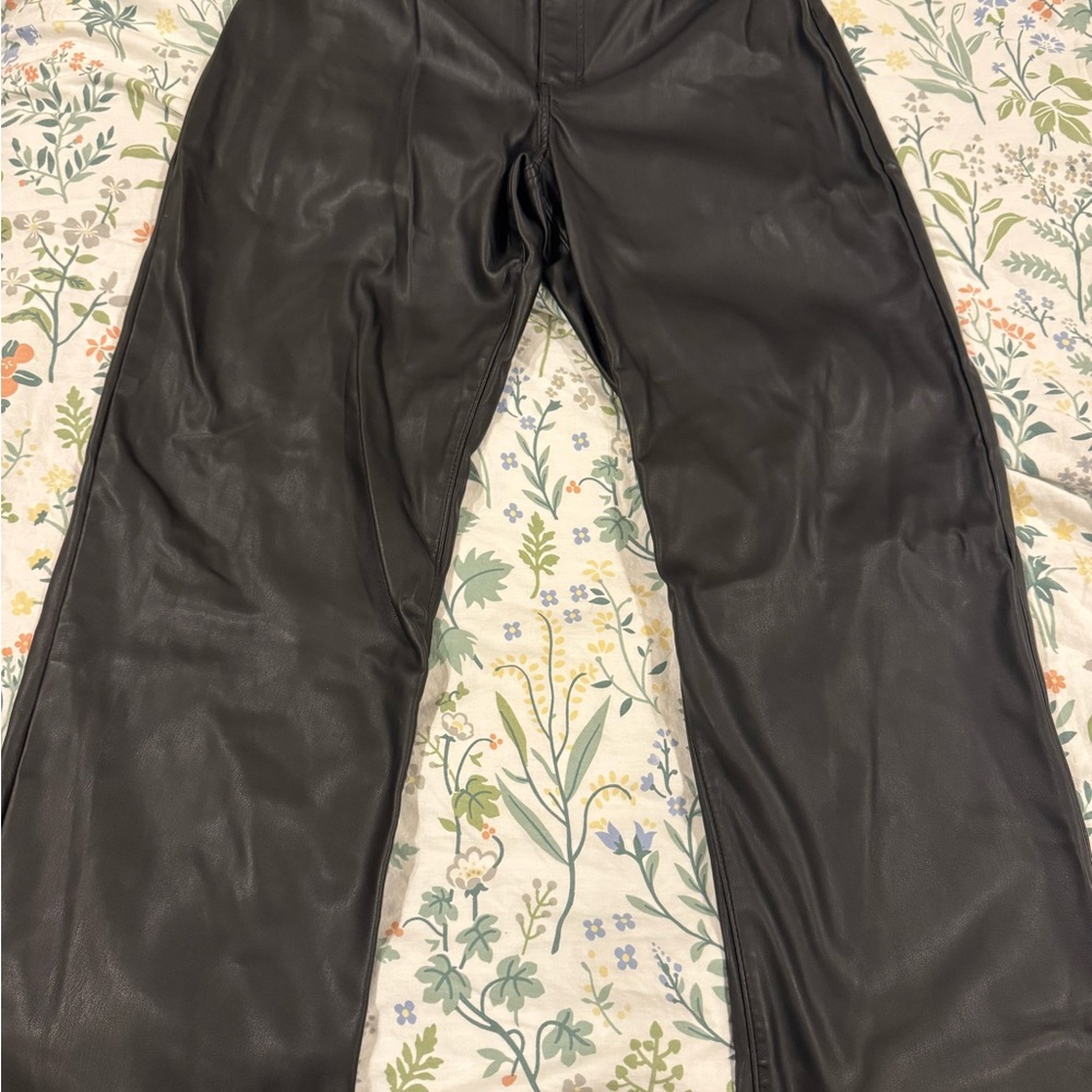 Hollister Black Faux Leather Pants